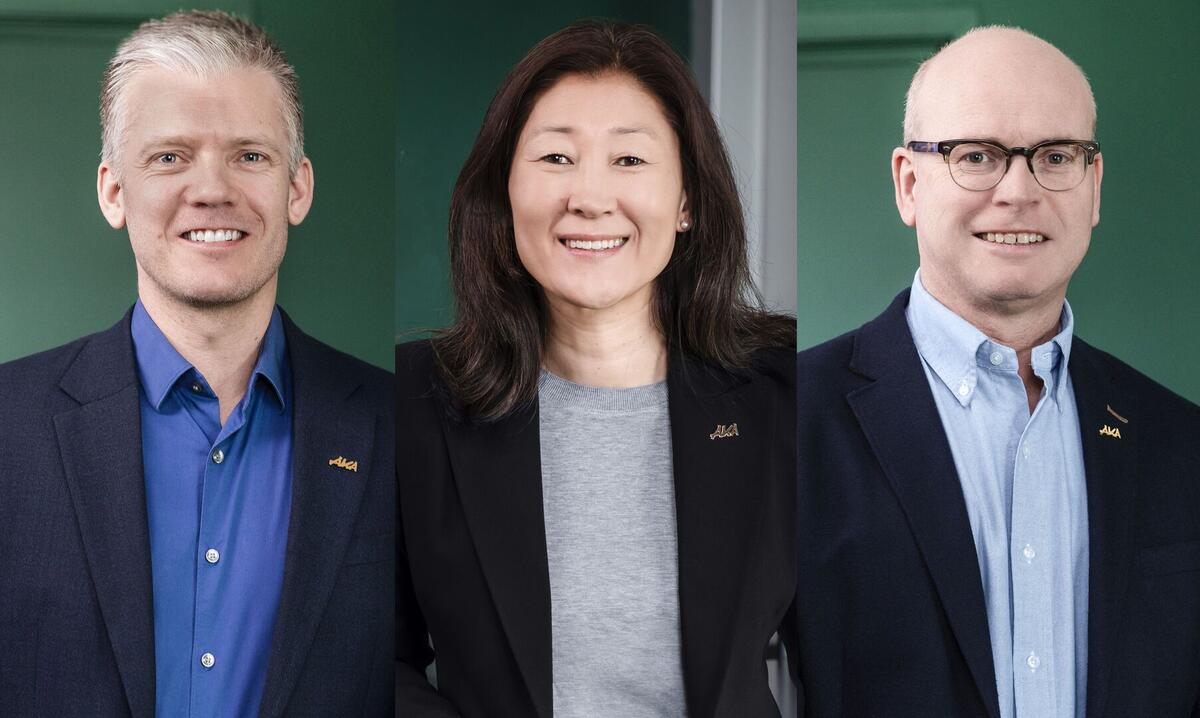 AKAs finansdirektør Thomas Simonsen, adm.dir. Jane K. Gravbråten og eiendomsdirektør Rolf Hammerengen.