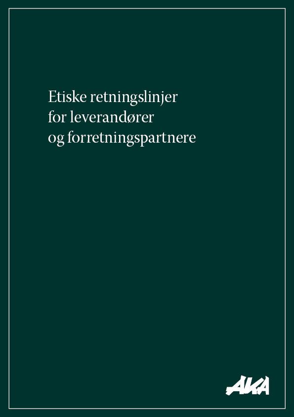 Etiske retningslinjer for leverandører og forretningspartnere